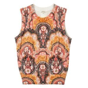 Manoush Printed Sweater Vest Size Medium